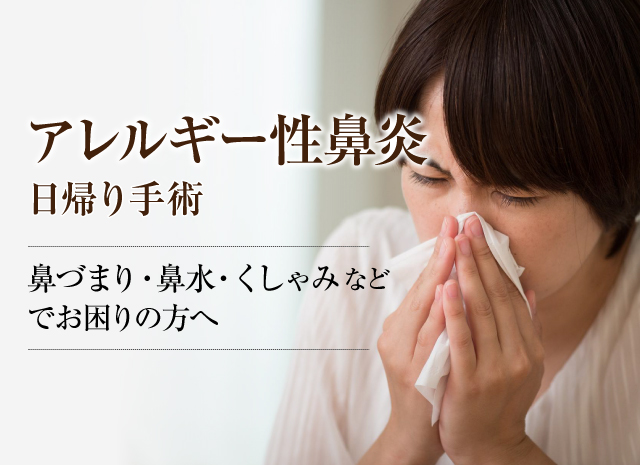 アレルギー性鼻炎の日帰り手術 まついクリニック 京都市山科区 耳鼻咽喉科 頭頚部外来 アレルギー科